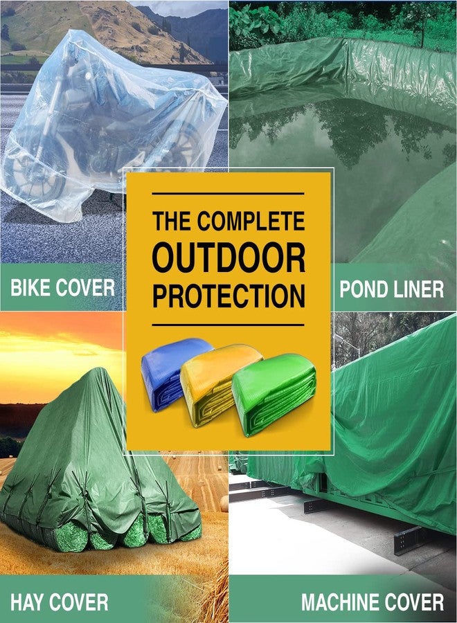 TUFFPAULIN 12FT X 15FT 150 GSM Green Tarpaulin Tirpal Tadpatri Tharpai Thadika, Extra Strong, Reinforced Eyelets, UV Resistant, 100% Waterproof Virgin, 6 Layer MLCL 3D Rib Technology-1 No. - Image 5